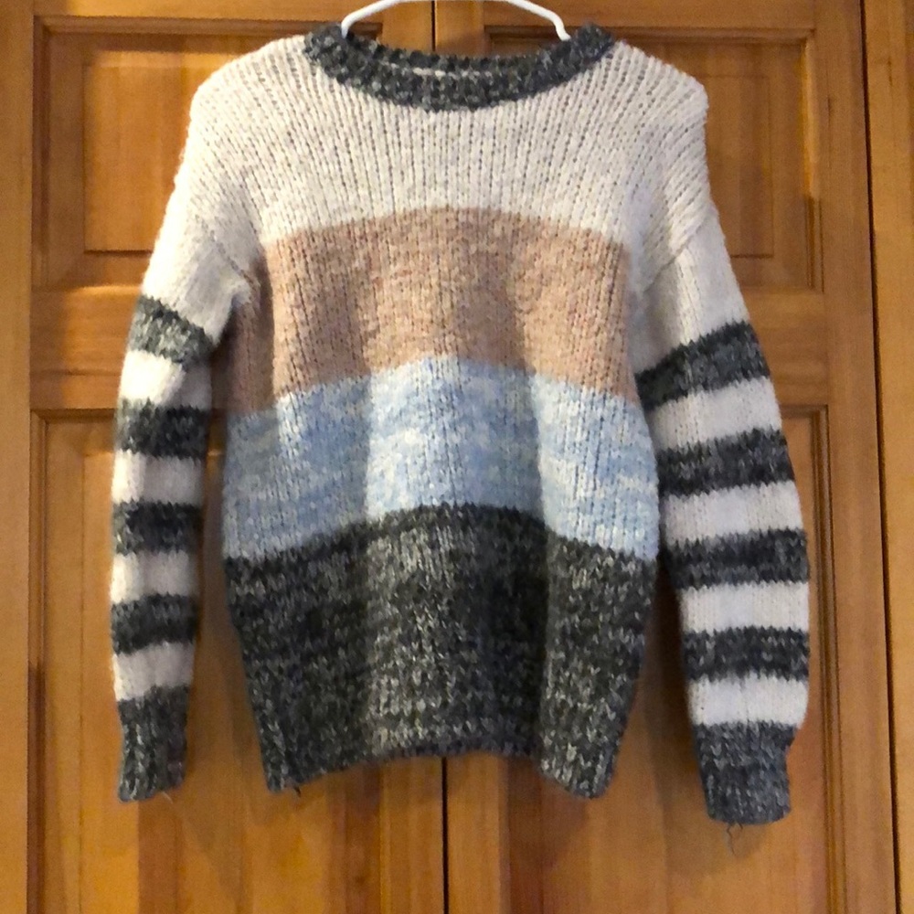 American Eagle Striped Chenille Sweater Size Small